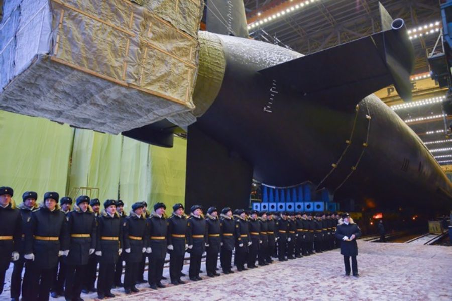 Russia Launchs Borei-A Class Ballistic Missile Submarine