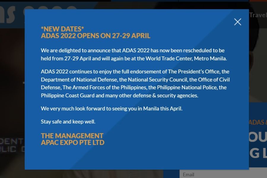 The New Dates for ADAS is set