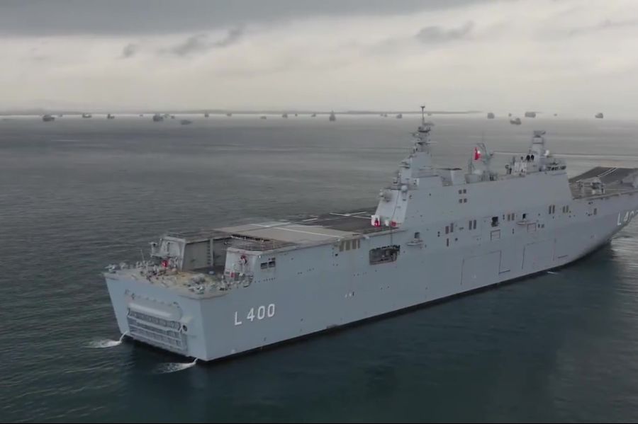 TCG Anadolu on Sea Trials