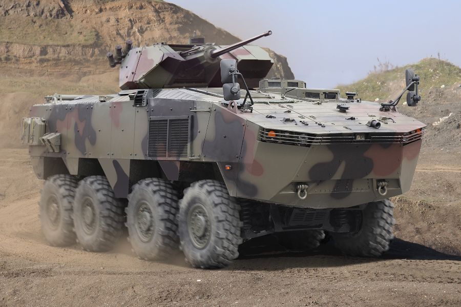 Otokar, exhibits 8X8 ARMA at HEMUS 2022