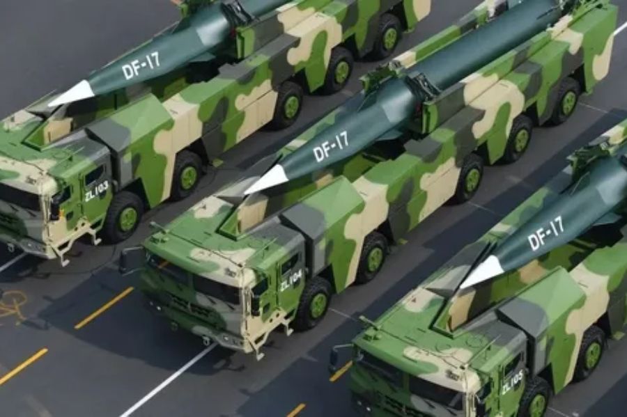 China to test DF-17 Hypersonic Missile Near Taiwan