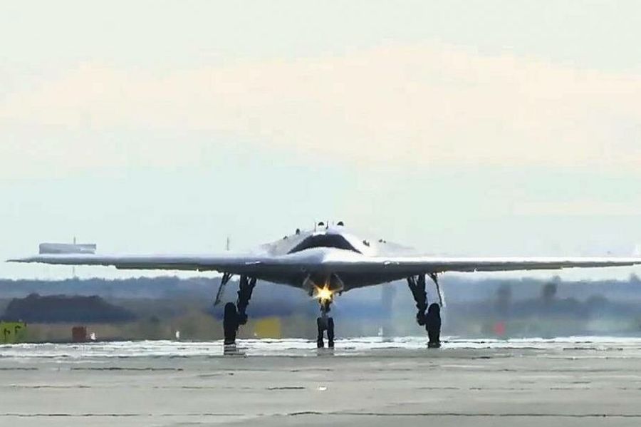 S-70 Okhotnik UAV may have fired an air-to-surface missile