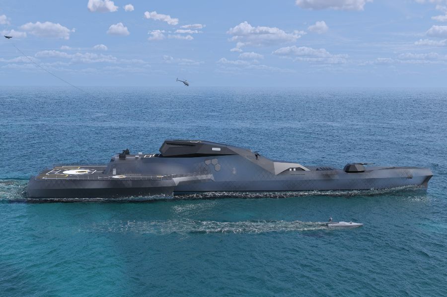 Naval Group presents its high-tech concept ship Blue Shark