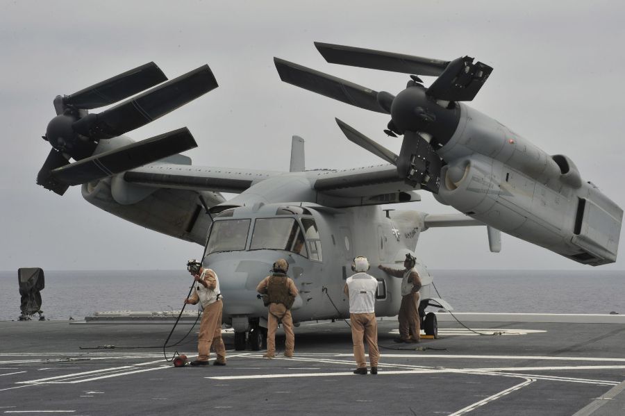 V-22 Joint Programme Grounds Tilt Rotor Aircraft
