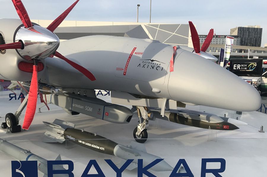 Bayraktar Akıncı Exhibited at NAVDEX