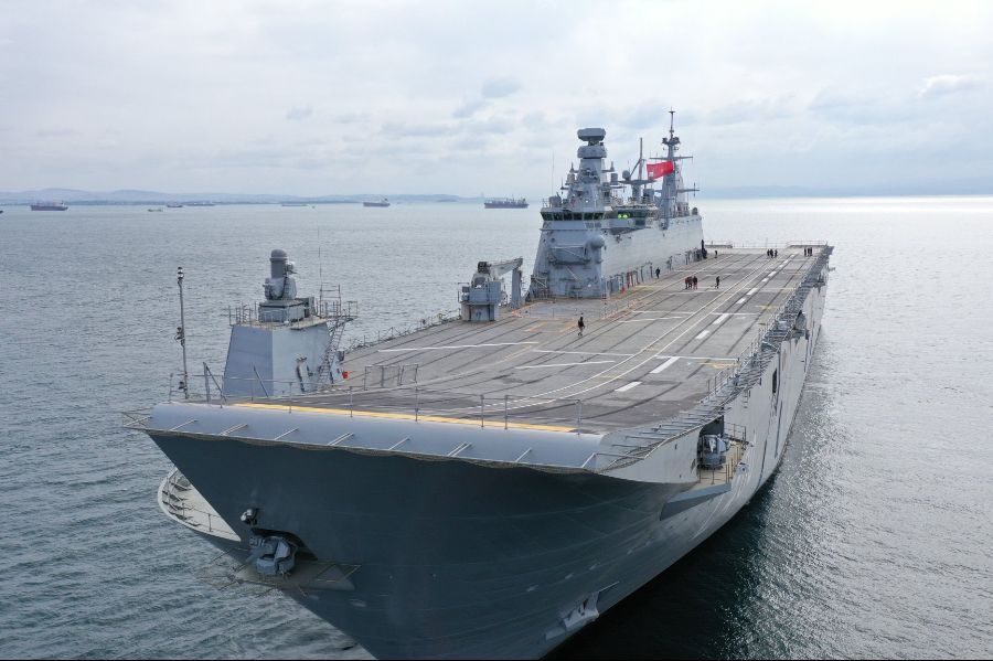 Turkish Navy Receives TCG Anadolu Amphibious Assault Ship