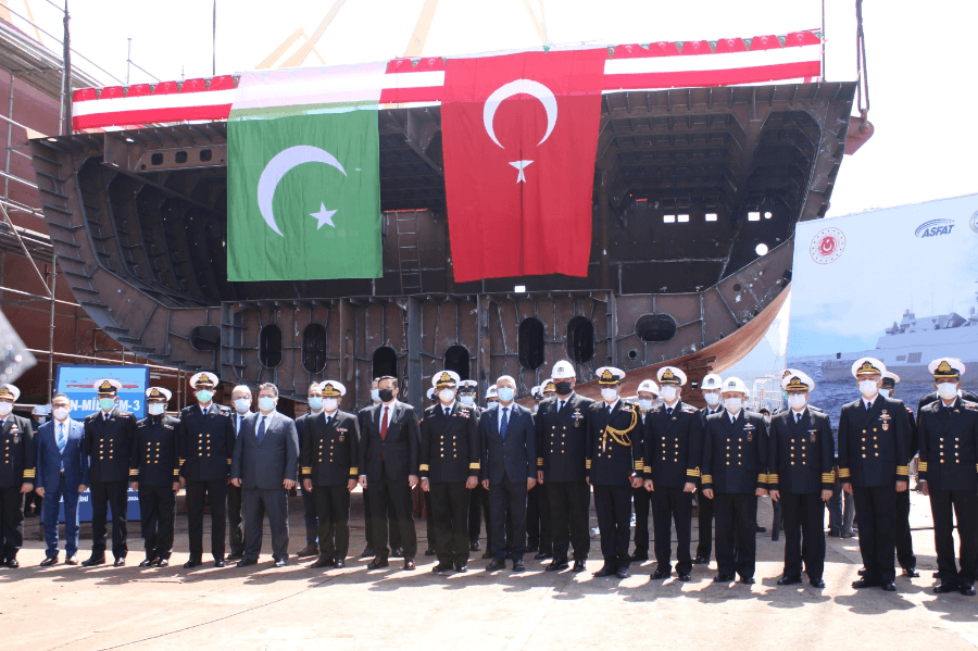 Pakistan Navy’s second PN MİLGEM Corvette laid down on Cradle