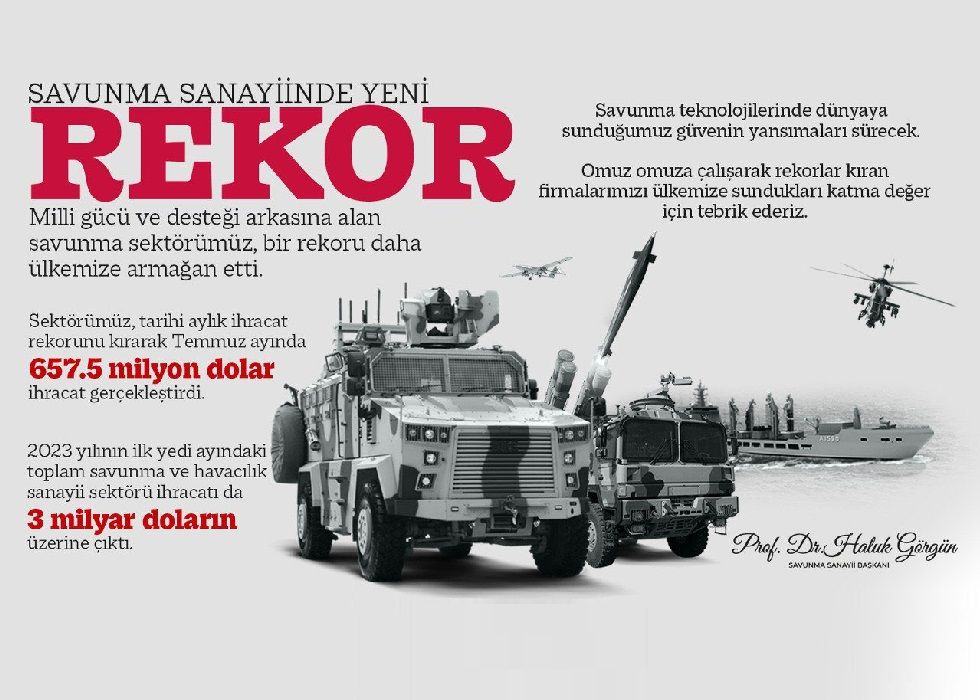 Record Exports from Defence in July