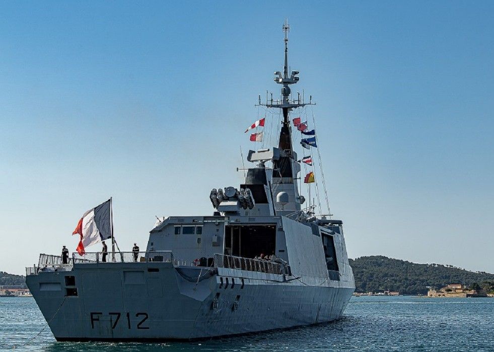 Fire Broke out on the French frigate Courbet