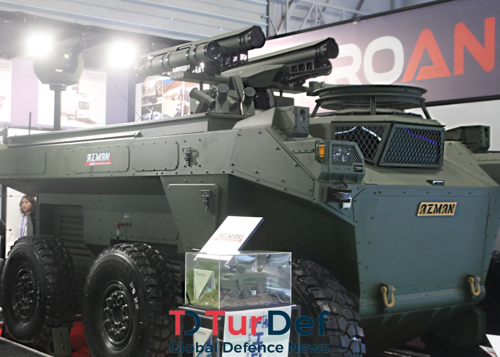 SAHA EXPO: HİDROAN Reveals optionally-manned 6x6 AZMAN UGV