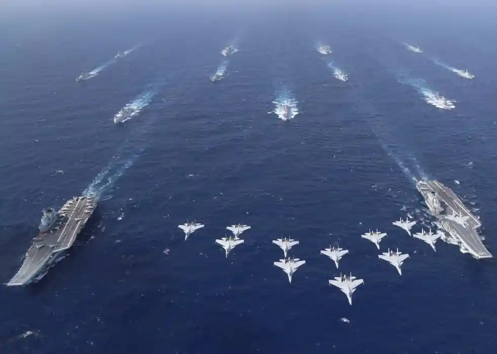 China Conducts Naval Exercise with Two Aircraft Carriers