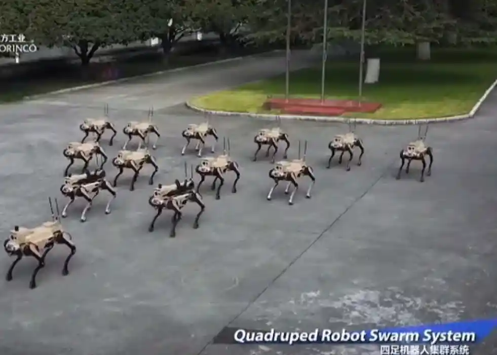 China Develops Quadrupedal Combat Robot Teams