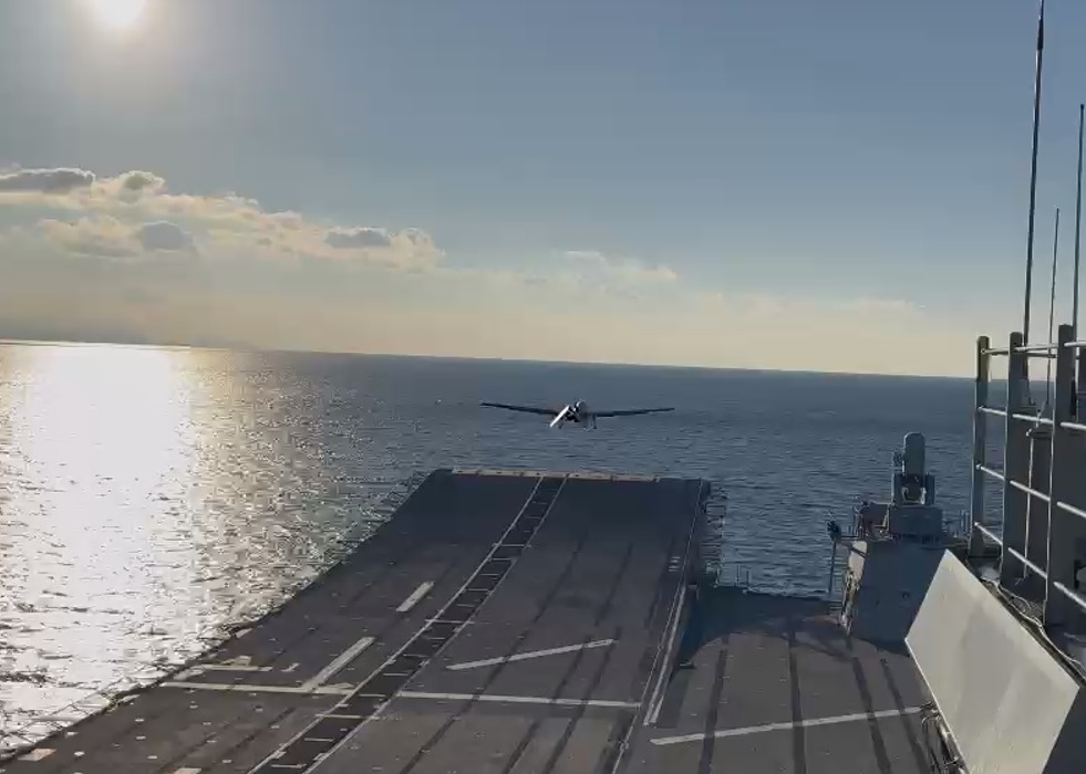 Bayraktar TB3 Takes off from TCG ANADOLU LHD