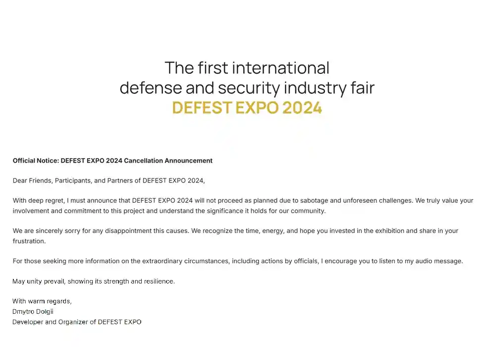 Estonian Defence Expo Defest Cancelled, no date provision