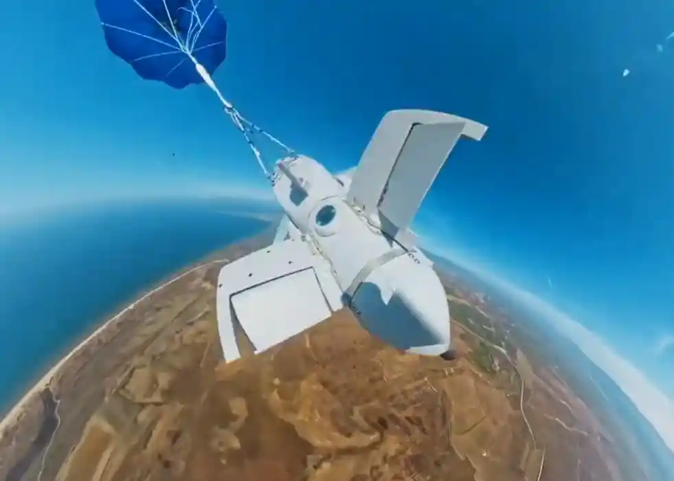 Kemankeş 1 Loitering Munition Performs Parachute Landing