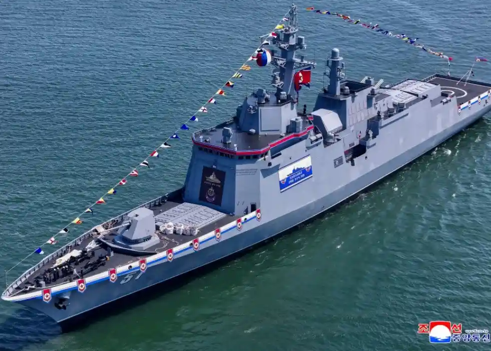 North Korea Launches New Frigate with Various VLS Cells
