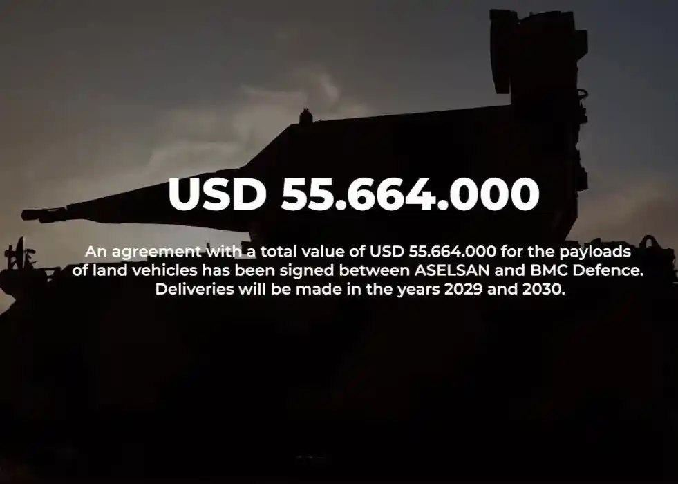 ASELSAN and BMC sign a new Deal valued at USD 55.664.000
