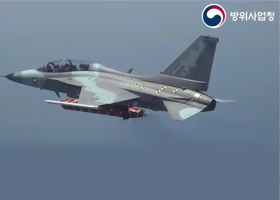 KALCM Cruise Missile Separates from FA-50 LCA in Test
