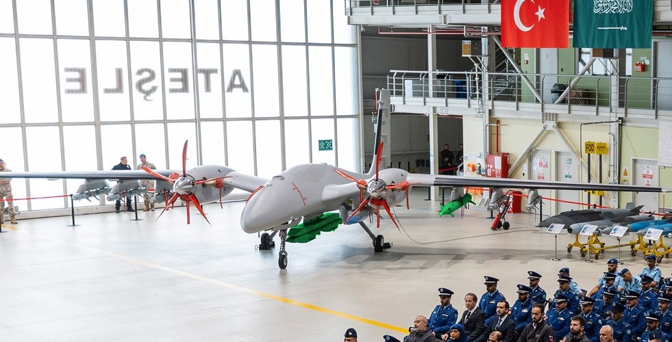 UAV-230 and TOLUN munitions on an AKINCI UCAV present in the ceremony