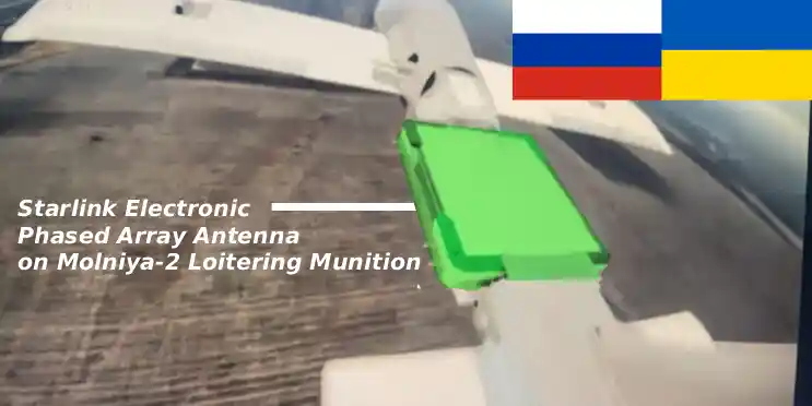 Russia Mounts Starlink Antennas on Loitering Munitions