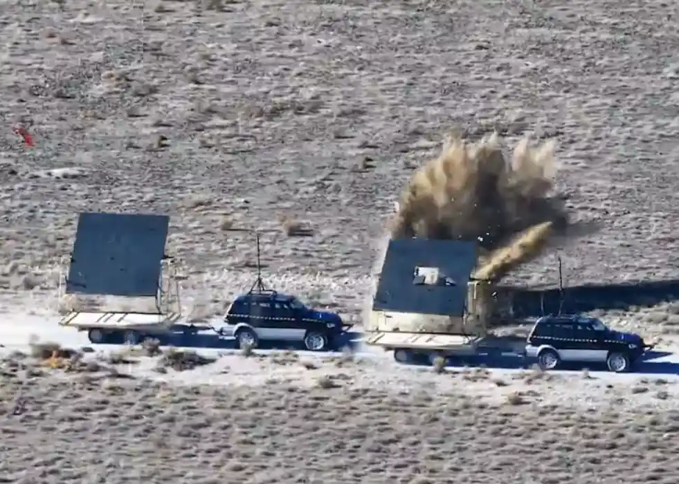 TOLUN IIR Bomb Launched from AKINCI Hits Moving Target