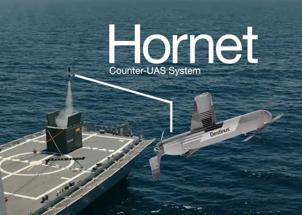 Spanish Navy Frigate Fires Hornet Block 1 Interceptor UAV