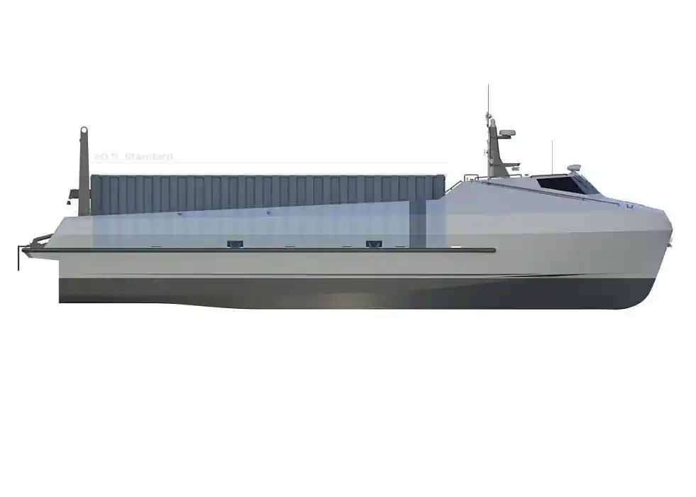 ARES Shipyard Designs 40 ft Container-Rated Catamaran USV