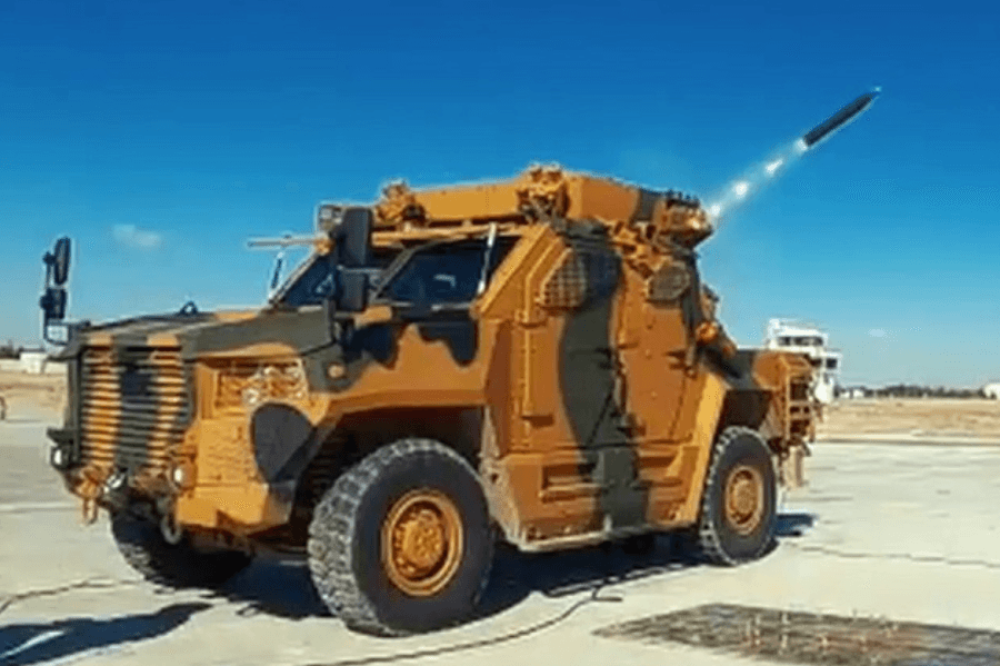 BMC Vuran MRAP with 107 mm Multi Barrel Rocket Launcher
